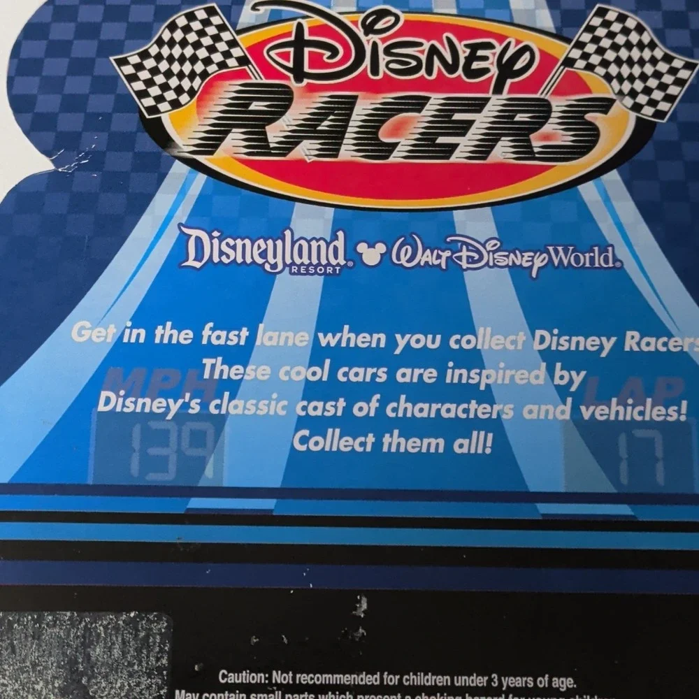 Disney Racers Mad Hatter 1:64 Diecast Metal Body Car, Unopened Box